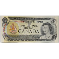 CANADA 1973 . ONE 1 DOLLAR BANKNOTE . SCARCE DATE . HIGH GRADE